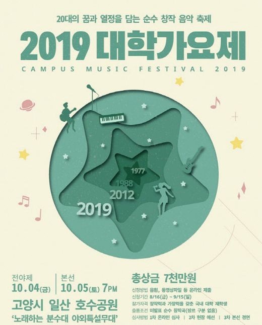 사진 : 2019 대학가요제 포스터