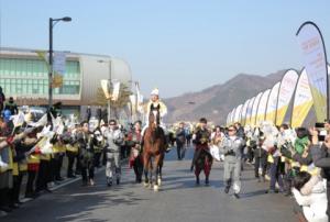 2018 평창 동계올림픽 성화, 21일 충주 시내 전역 67km 봉송